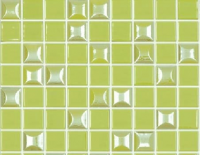 Мозаика стеклянная однотонная Vidrepur Elements Edna Зеленый (на сетке)