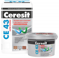 Ceresit Затирка для швов CE 43 Super Strong 55 Светло-коричневый, 2 кг